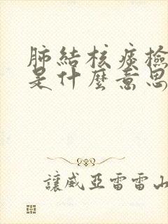 肺结核痰检阴性是什么意思