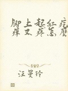 脚上起红疙瘩又痒又疼怎么回事