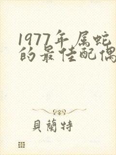 1977年属蛇的最佳配偶
