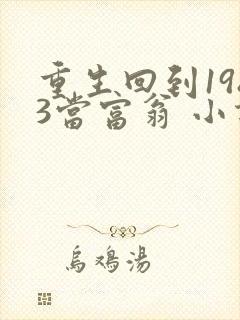 重生回到1983当富翁 小说