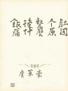 饭后整个肚子都痛什么原因