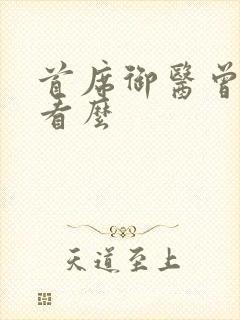 首席御医曾毅好看么