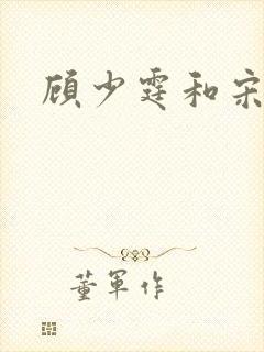 顾少霆和宋斯曼