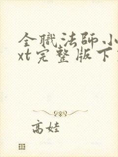 全职法师小说txt完整版下载免费mp4封面