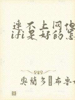 连不上网但是wifi是好的怎么办