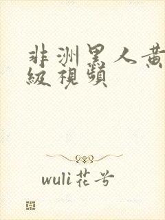 非洲黑人黄色一级视频