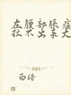 左腹部胀痛胀气拉不出来大便