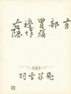 右边胃部有点隐隐作痛封面