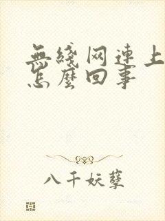 无线网连上没网怎么回事