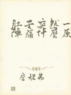 肚子突然一阵一阵痛什么原因