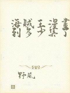 海贼王漫画更新到多少集了封面