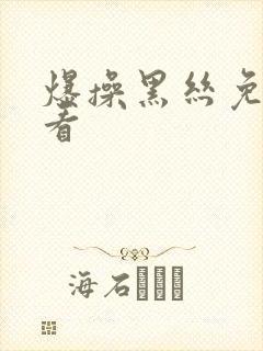 爆操黑丝免费观看