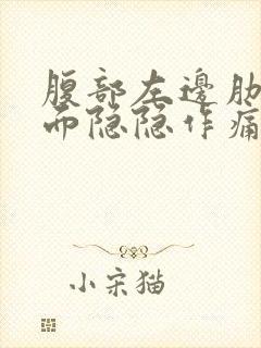 腹部左边肋骨下面隐隐作痛