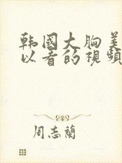 韩国大胸美女可以看的视频