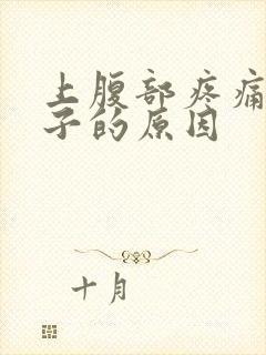 上腹部疼痛拉肚子的原因