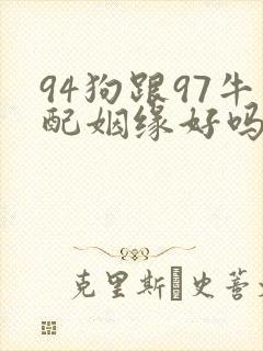 94狗跟97牛配姻缘好吗封面