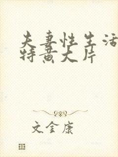 夫妻性生活一级特黄大片封面