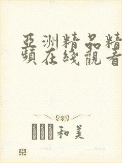 亚洲精品精品视频在线观看