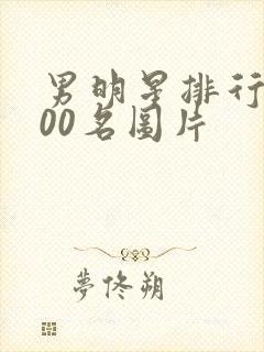 男明星排行榜100名图片