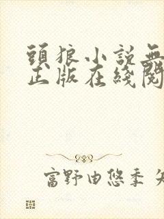 头狼小说无删减正版在线阅读