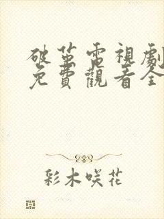 破茧电视剧在线免费观看全集高清封面