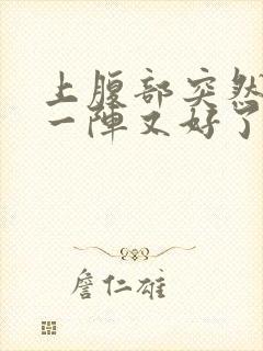 上腹部突然绞痛一阵又好了封面