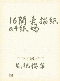 16开素描纸是a4纸吗