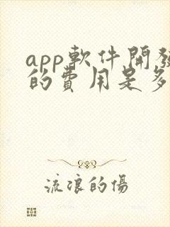 app软件开发的费用是多少