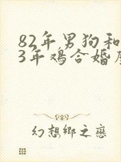 82年男狗和93年鸡合婚么