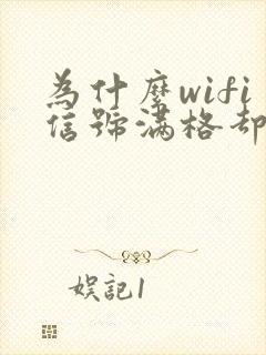 为什么wifi信号满格却网速很慢