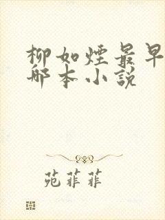 柳如烟最早出自哪本小说