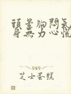 头晕胸闷气短浑身无力心慌封面