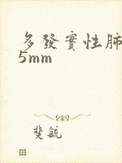 多发实性肺结节5mm