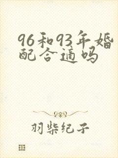 96和93年婚配合适吗封面
