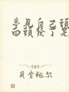 梦见自己头上长白头发了是什么征兆?封面