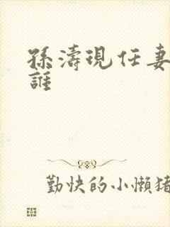 孙涛现任妻子是谁