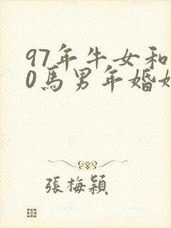 97年牛女和90马男年婚姻怎样
