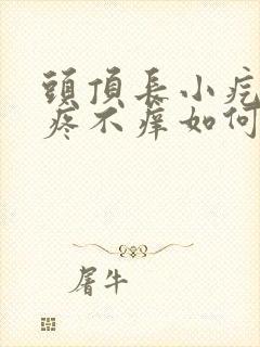 头顶长小疙瘩不疼不痒如何消除