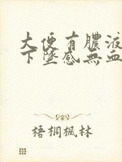 大便有脓液肛门下坠感无血