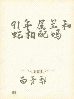 91年属羊和属蛇相配吗