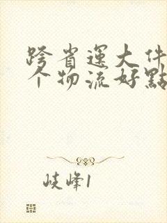 跨省运大件 哪个物流好点