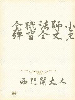 全职法师小说无弹窗全文免费阅读