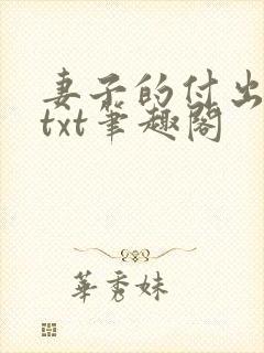 妻子的付出全本txt笔趣阁