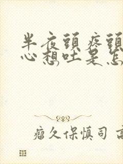 半夜头疼头晕恶心想吐是怎么回事封面