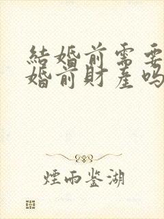 结婚前需要公证婚前财产吗