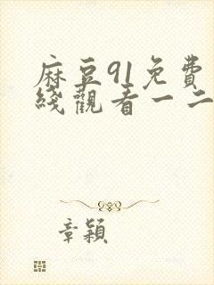 麻豆91免费在线观看一二区