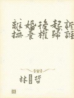 离婚后起诉孩子抚养权归谁