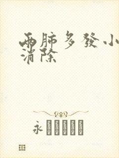 两肺多发小结节消除