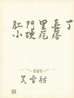 肛门里长了一个小硬疙瘩封面