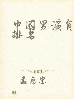 中国男演员演技排名
